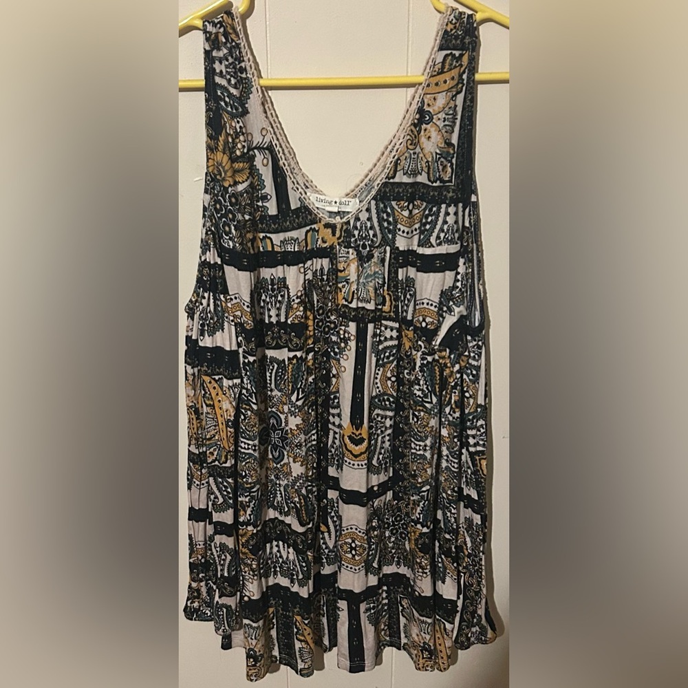 Living Doll Long Sleeve, No Shoulder Blouse 1X